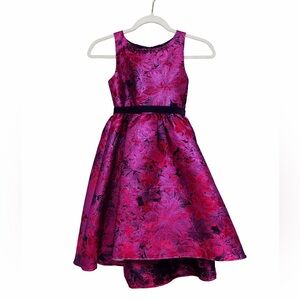 Rare Editions Pink and Black Floral Dress